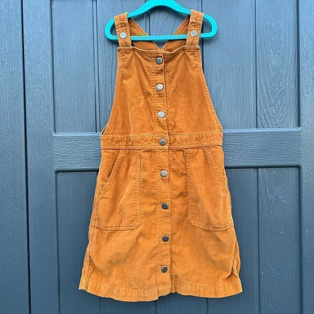 Old Navy Button Front Corduroy Skirtall in Safflower L(10)